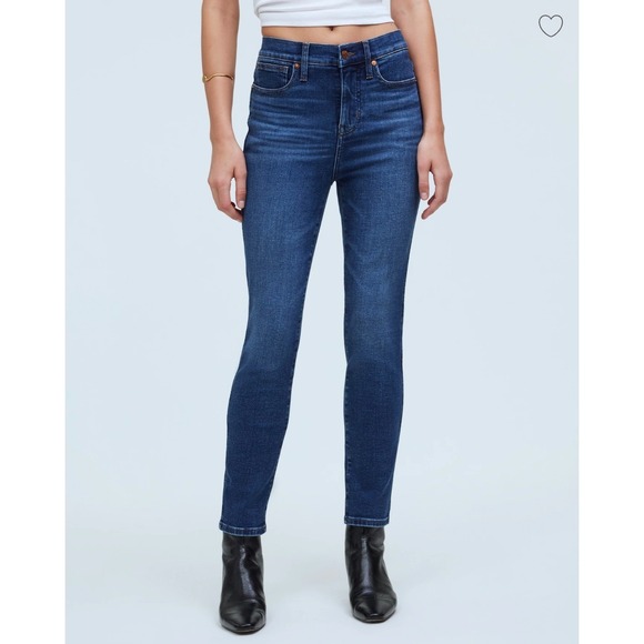 Madewell Womens 27 Petite Curvy Stovepipe Jeans Pendleton High Rise Straight Leg - Picture 1 of 9